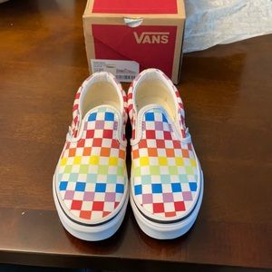 Kids checker board Vans size 13
